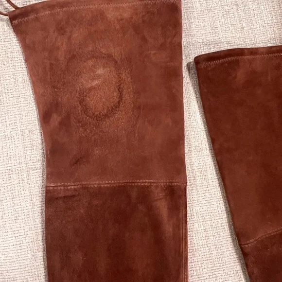 Stuart Weitzman OTK walnut brown suede boots 8.5 highland over-the-knee $795 - Picture 6 of 10